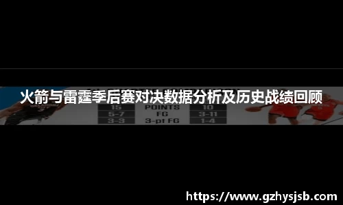 火箭与雷霆季后赛对决数据分析及历史战绩回顾