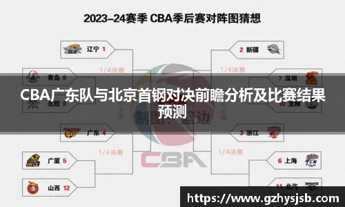 CBA广东队与北京首钢对决前瞻分析及比赛结果预测